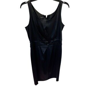 Talbots Satin Sleeveless Sheath Cocktail Party Holiday Midi Dress Size 10